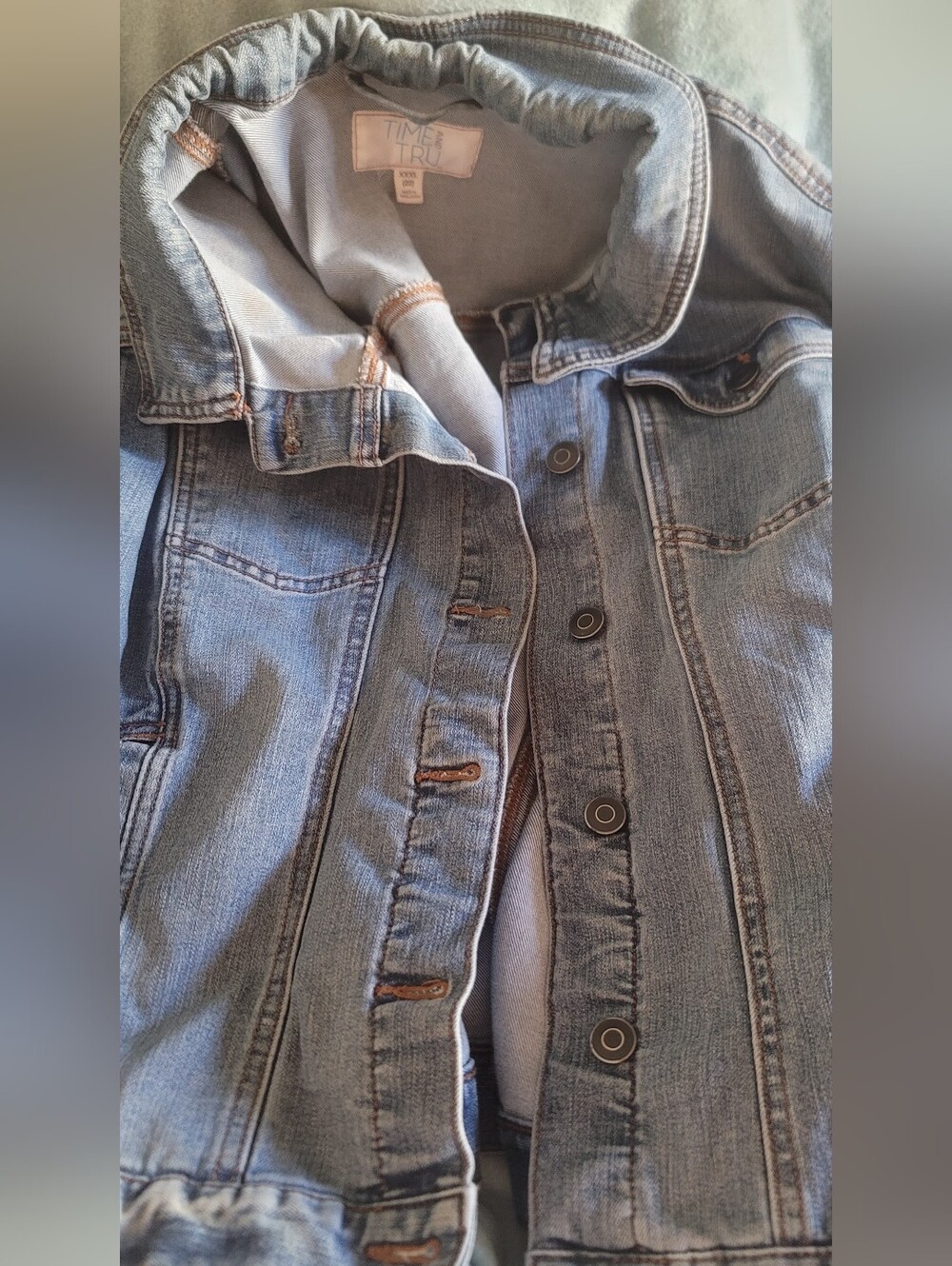 Light Wash Denim Jacket - TIME and TRUE Plus SIZ